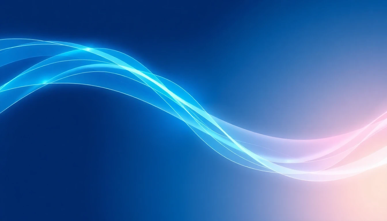 テキスト・画像・音声を表現する3つの幾何学的な光の波が交差し統合される様子